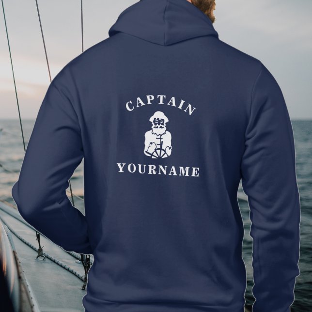 Captain Old Scruff mit Ihrem Namen Nautical Hoodie (Von Creator hochgeladen)