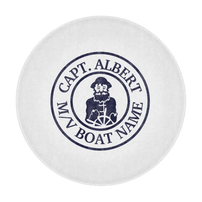 Captain Old Scruff Personalisierte Logo Cutting Bo Schneidebrett (Vorderseite)