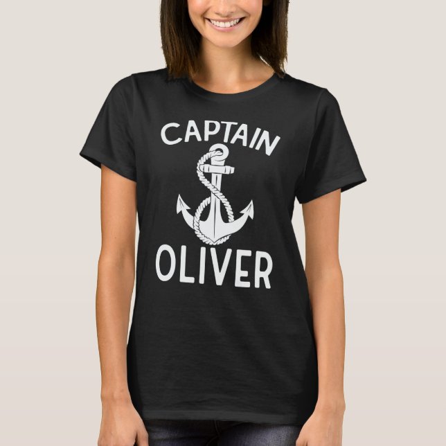 Captain Oliver Sailing Boating Boat Ship Yacht T-Shirt (Vorderseite)