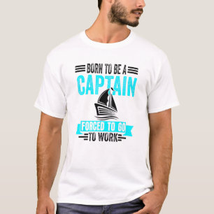Captain Opa Boot Motorboat Daddy Boot Schiff T-Shirt