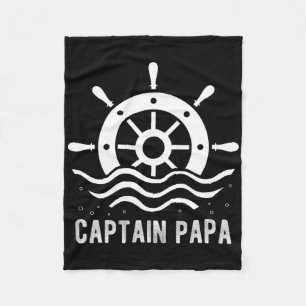 Captain Papa Boating Vatertag Pontoon Kapitän Fleecedecke