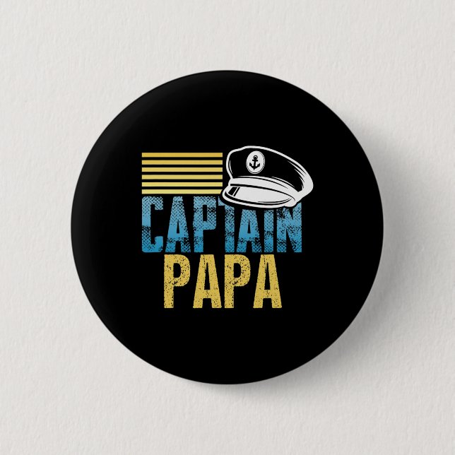 Captain Papa - Kapitän Hat segeln - Boot Lover Bo Button (Vorderseite)
