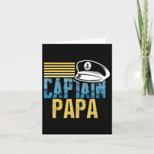 Captain Papa - Kapitän Hat segeln - Boot Lover Bo Karte