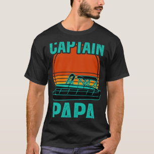 Captain Papa Pontoon Captain Vater Boat Lake T-Shirt