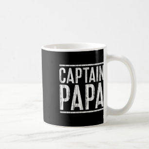 Captain Papa-Shirt Pontonboot Vatertag Fischen Kaffeetasse