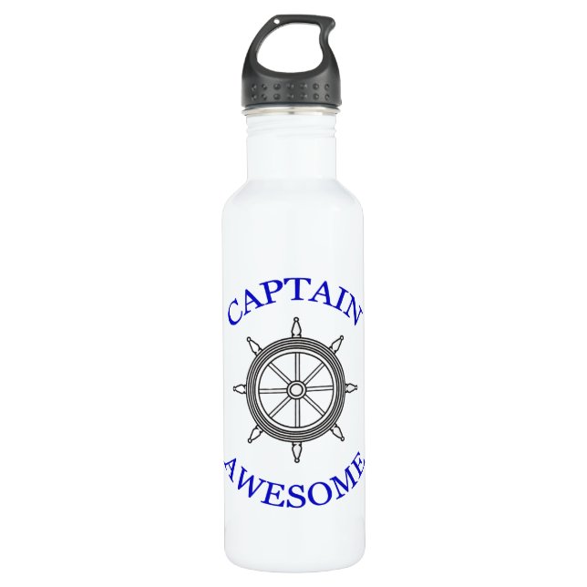 "Captain Phantastisch" Edelstahlflasche (Vorderseite)
