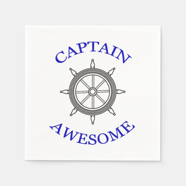 "CAPTAIN PHANTASTISCH" Papier Napkins Serviette (Vorderseite)