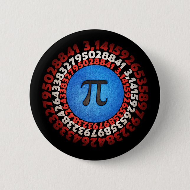 Captain Pi Superhero Shield Nerdy Math Pi Day Button (Vorderseite)