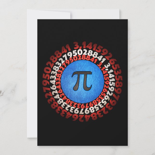 Captain Pi Superhero Shield Nerdy Math Pi Day      Einladung (Vorderseite)