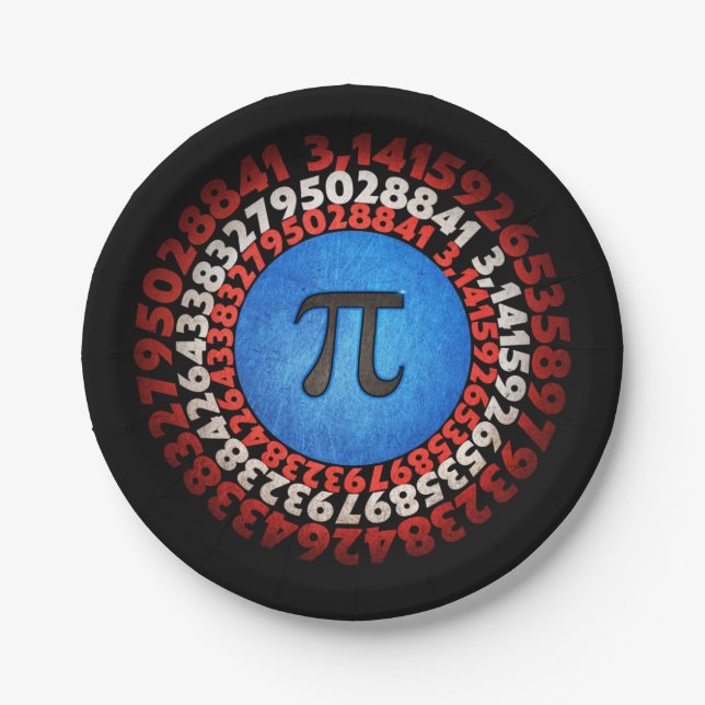 Captain Pi Superhero Shield Nerdy Math Pi Day      Pappteller (Vorderseite)