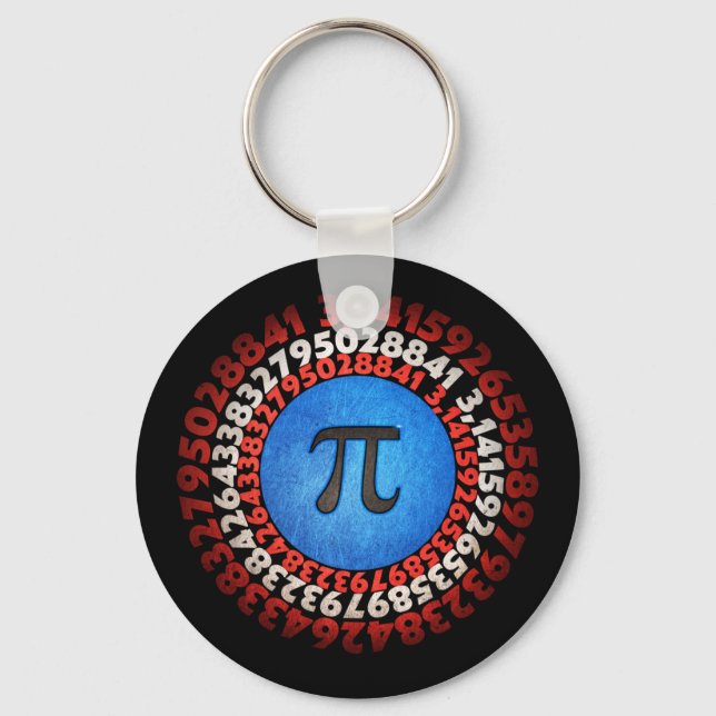 Captain Pi Superhero Shield Nerdy Math Pi Day Schlüsselanhänger (Vorderseite)