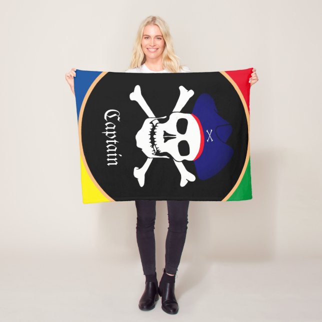 Captain & Pirates Flag - Schatzinsel /Kinder Fleecedecke (Beispiel)