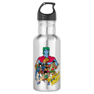 Captain Planet Group Graphic - Der Power ist deins Edelstahlflasche