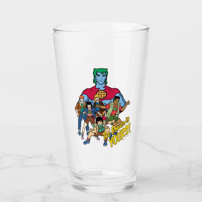 Captain Planet Group Graphic - Der Power ist deins Glas (Vorderseite)