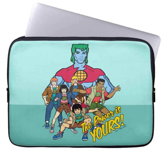 Captain Planet Group Graphic - Der Power ist deins Laptopschutzhülle (Vorderseite)