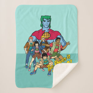 Captain Planet Group Graphic - Der Power ist deins Sherpadecke