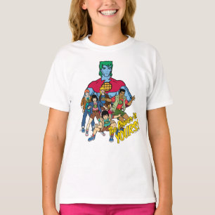 Captain Planet Group Graphic - The Power Is Yours! T-Shirt