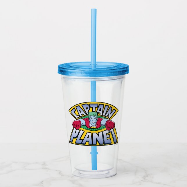 Captain Planet Logo Acryltrinkbecher (Vorderseite)