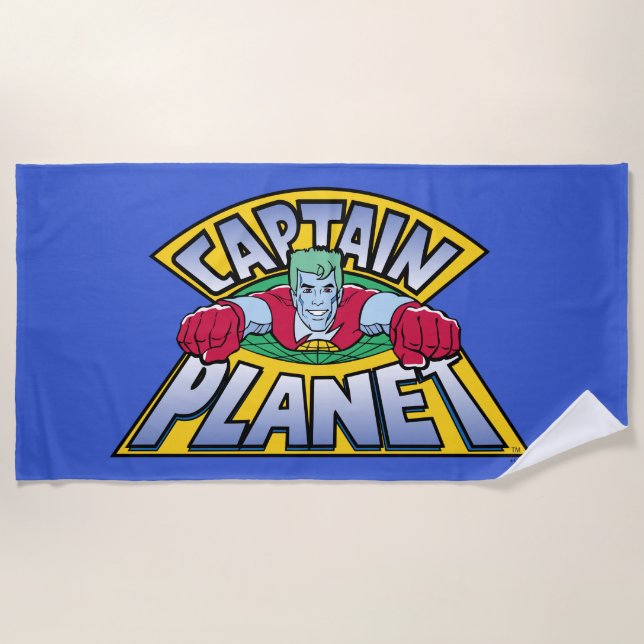Captain Planet Logo Strandtuch (Vorderseite)