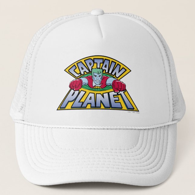 Captain Planet Logo Truckerkappe (Vorderseite)