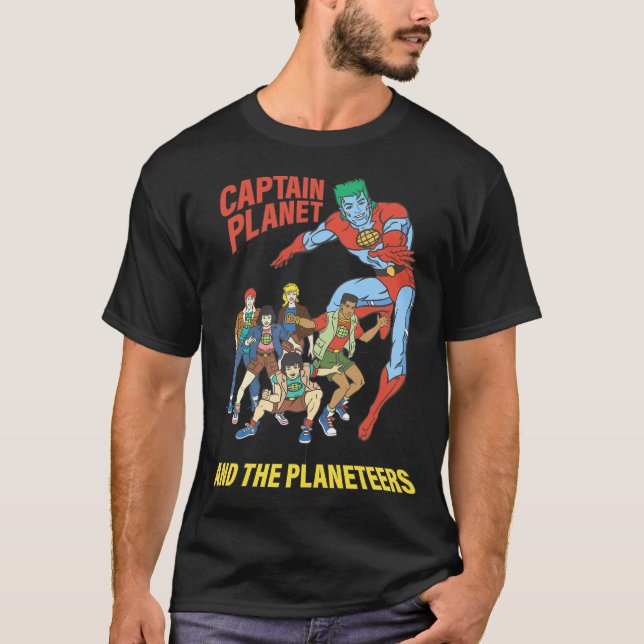 Captain Planet Planeteers United Logo T-Shirt (Vorderseite)