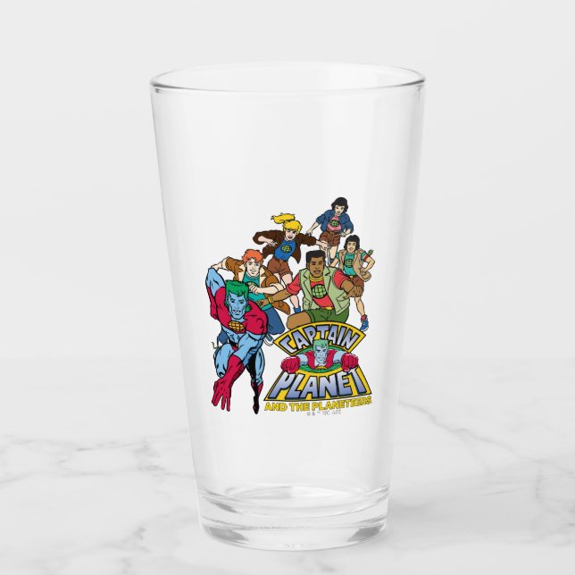 Captain Planet & the Planeteers Group Logo Graphic Glas (Vorderseite)