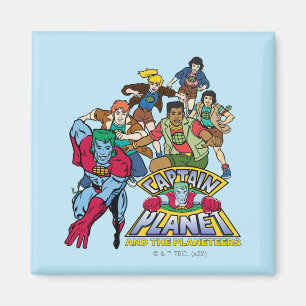 Captain Planet & the Planeteers Group Logo Graphic Magnet