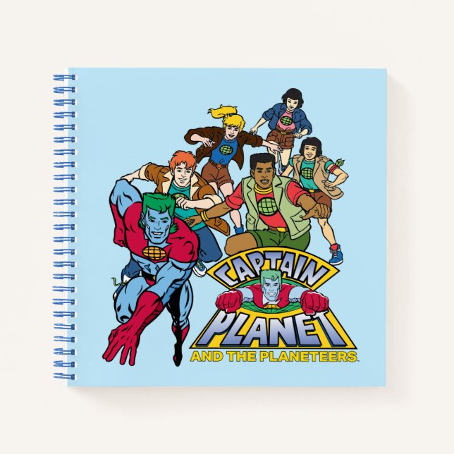 Captain Planet & the Planeteers Group Logo Graphic Notizbuch (Vorderseite)