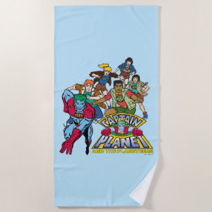 Captain Planet & the Planeteers Group Logo Graphic Strandtuch