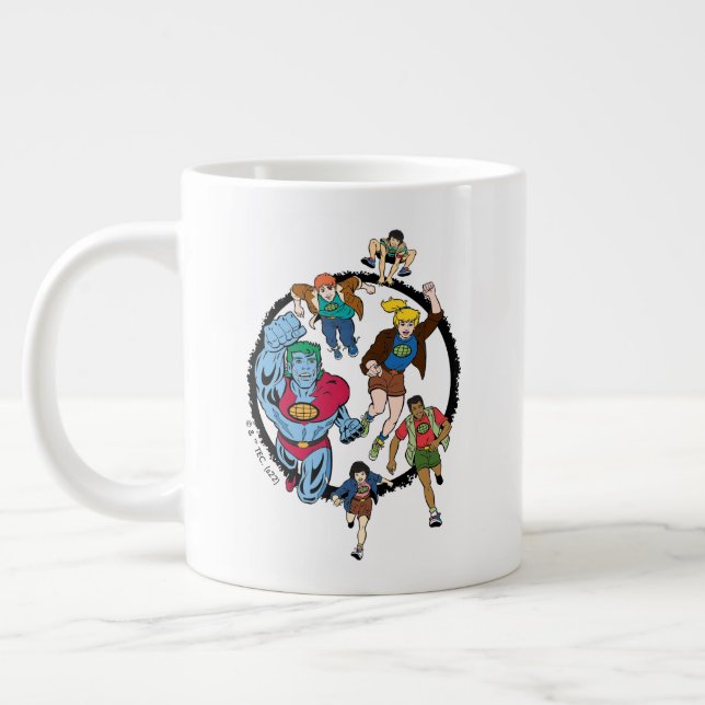 Captain Planet und der Planeteers Circle Graphic Jumbo-Tasse (Links)