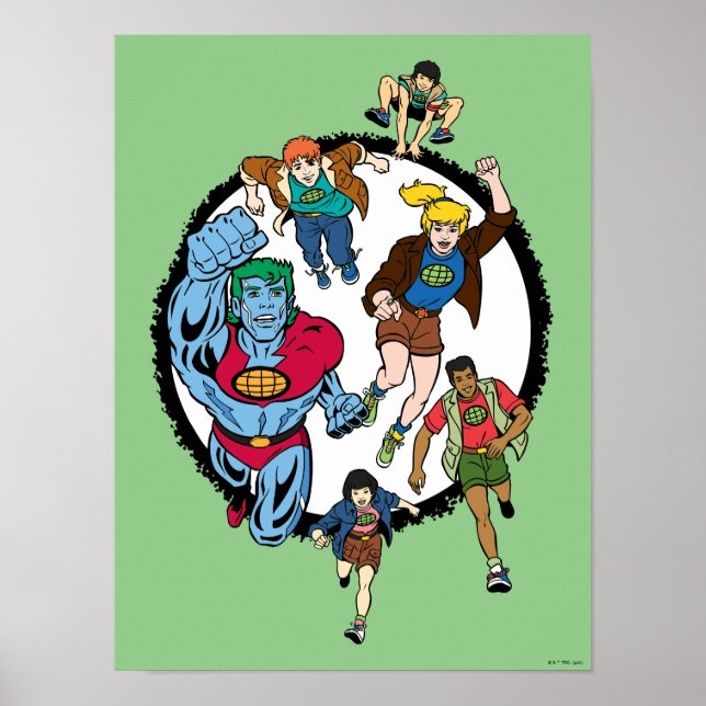 Captain Planet und der Planeteers Circle Graphic Poster (Vorne)