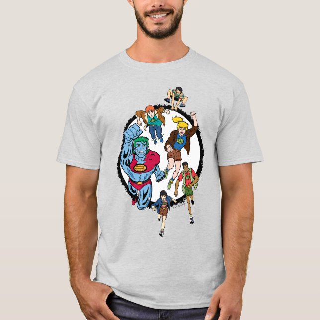 Captain Planet und der Planeteers Circle Graphic T-Shirt (Vorderseite)