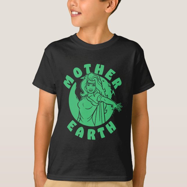 Captain Planet und die Mutter der Planeten Erde T-Shirt (Vorderseite)
