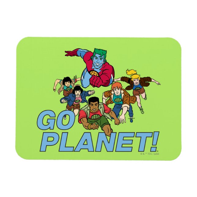 Captain Planet und die Planeten - Go Planet! Magnet (Horizontal)