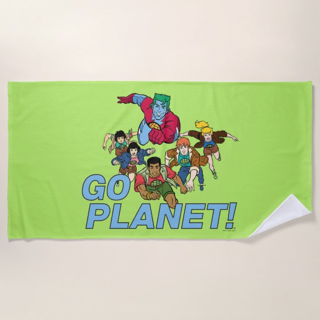 Captain Planet und die Planeten - Go Planet! Strandtuch (Vorderseite)