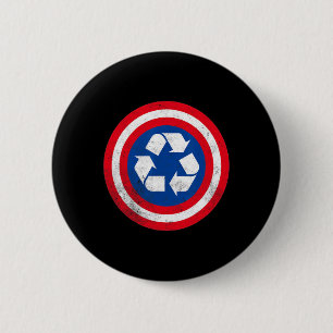 Captain Recycle Earth Day 1 Button