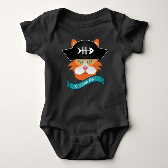 Captain Red - Baby Jersey Bodysuit  Baby Strampler (Vorderseite)