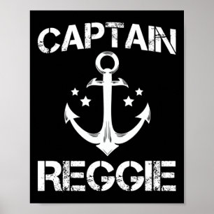 Captain Reggie Funny Birthday Personalisiert Name  Poster