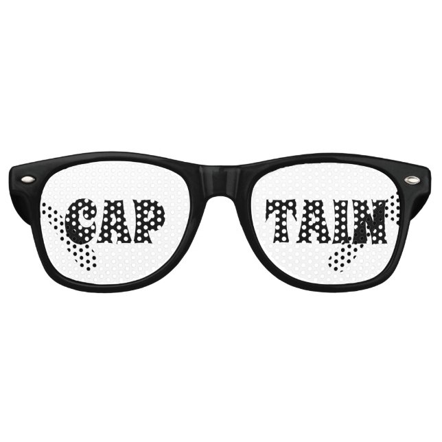 CAPTAIN Retro-Shades / Fun-Party Partybrille (Vorderseite)