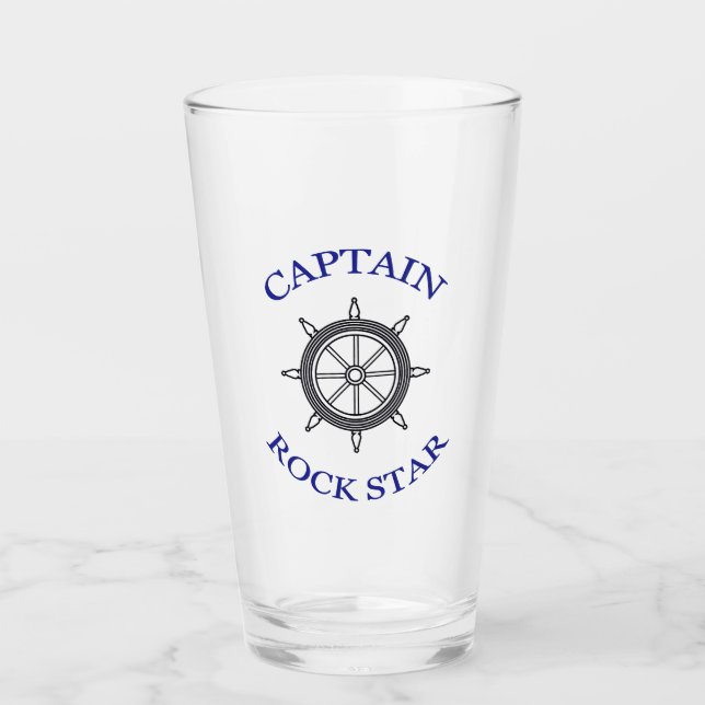 "Captain Rock Star" Glas (Vorderseite)