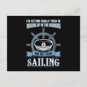 Captain Sail Boat Sailing Sea Sailor Geschenk Idee Postkarte
