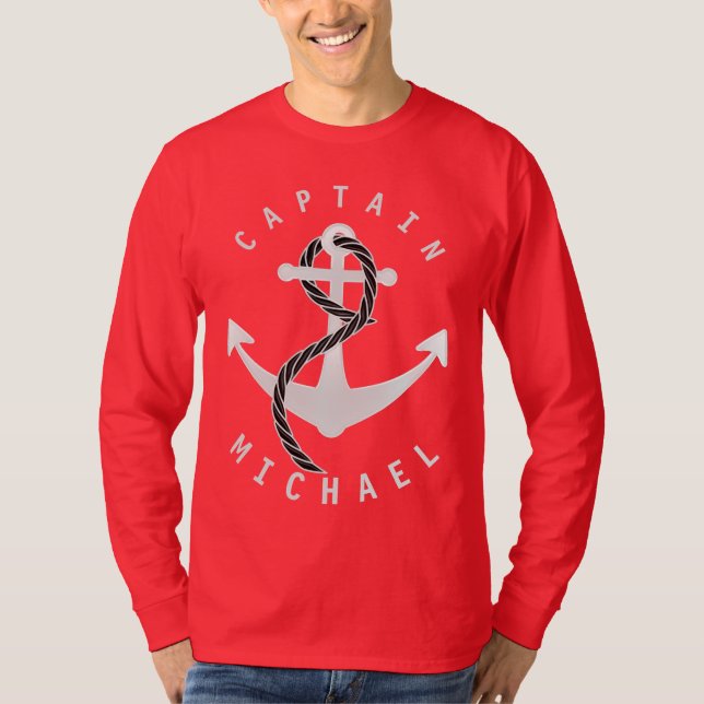 Captain Shirt Anchor Personalisiert (Vorderseite)