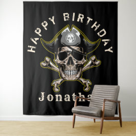 Captain Skull Captain Backdrop Wandteppich