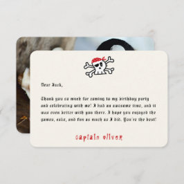 Captain Skull Kindergeburtstag von Pirate Dankesch Einladung