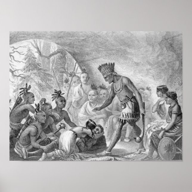 Captain Smith gerettet von Pocahontas Poster (Vorne)