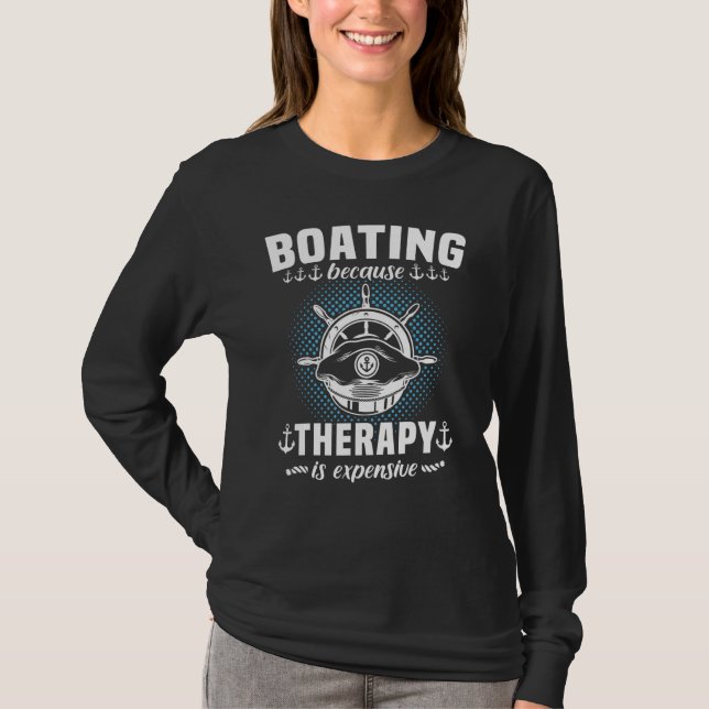 Captain Sports Boat Sailing Sailing Boat Motor Boa T-Shirt (Vorderseite)