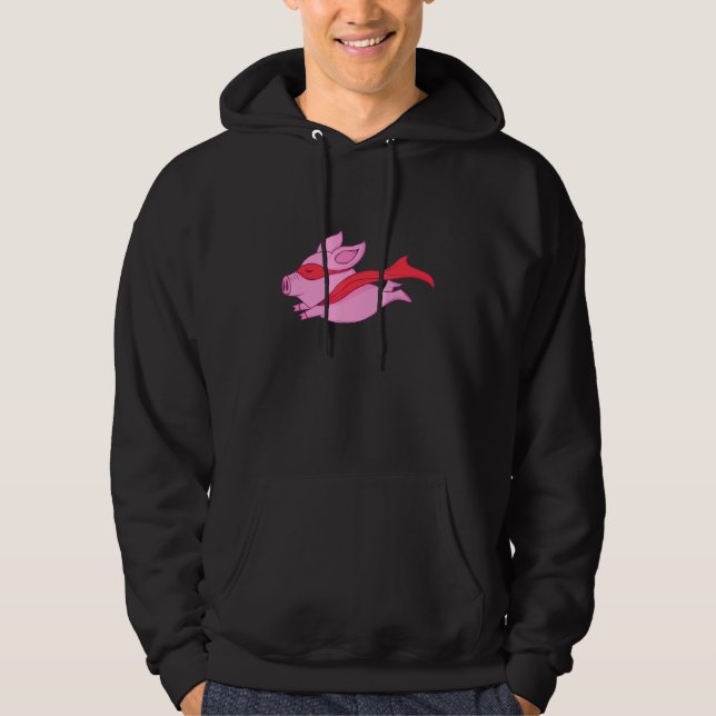 Captain Super Piggy Hoodie (Vorderseite)