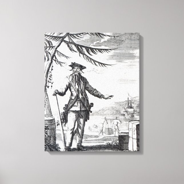 Captain Teach, allgemein Blackbeard genannt Leinwanddruck (Vorderseite)