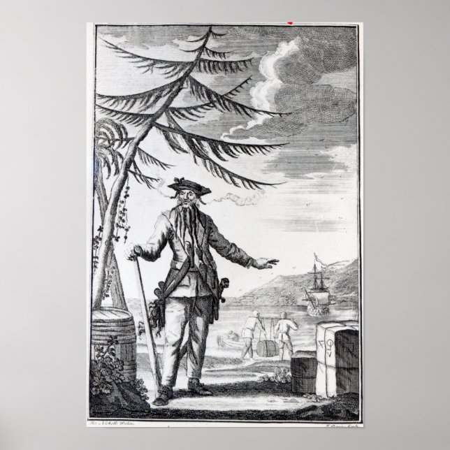 Captain Teach, allgemein Blackbeard genannt Poster (Vorne)