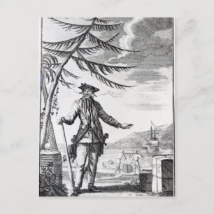 Captain Teach, allgemein Blackbeard genannt Postkarte